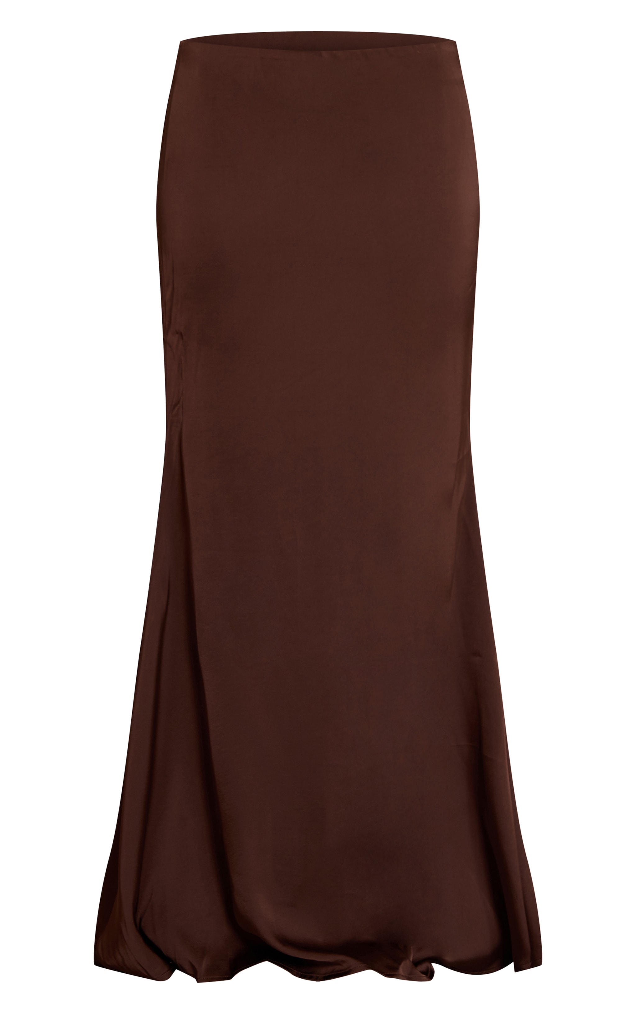 Dark Chocolate Satin Floaty Maxi Skirt image 5
