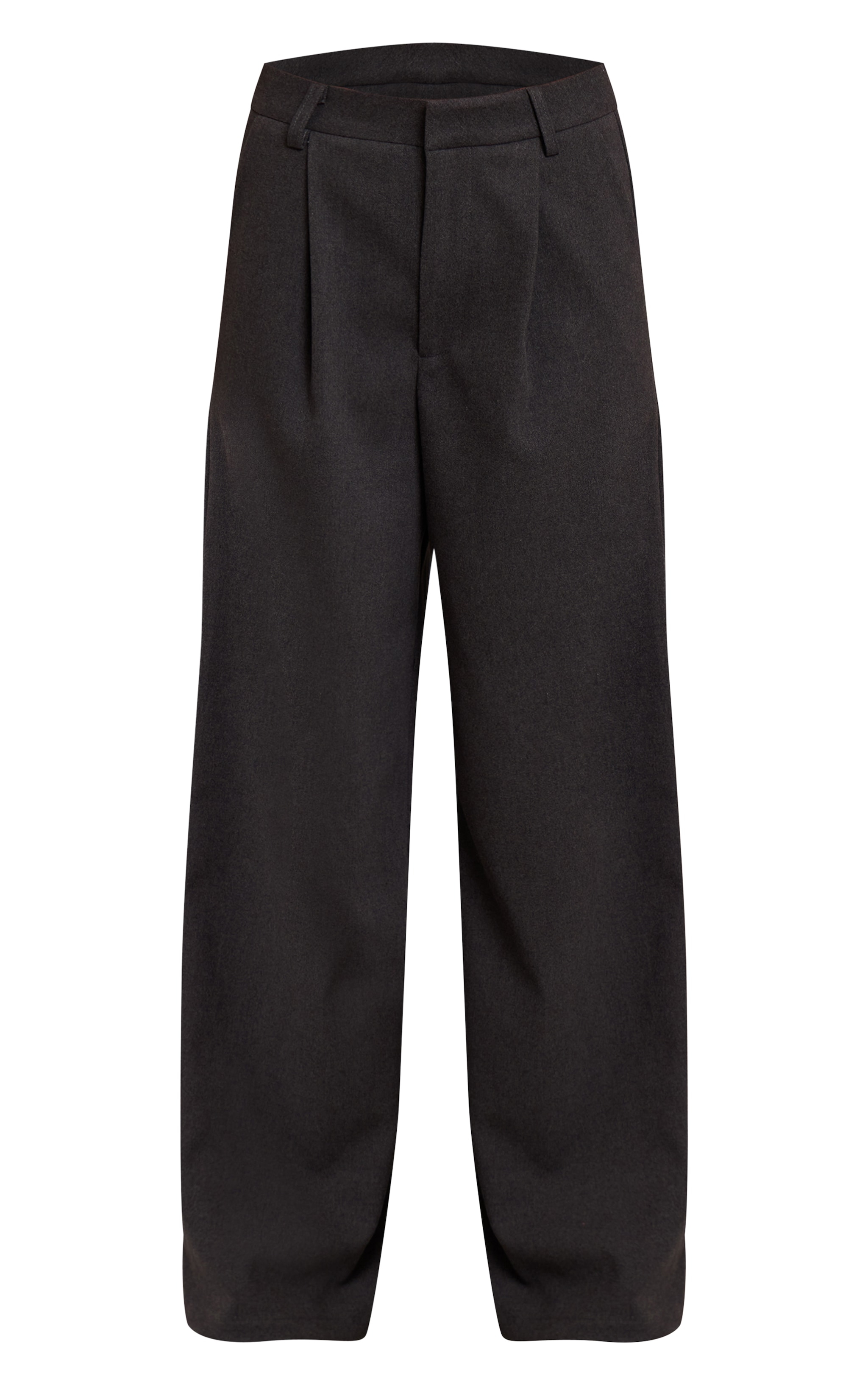 Charcoal Brushed Tailored Straight Leg Pants image 5