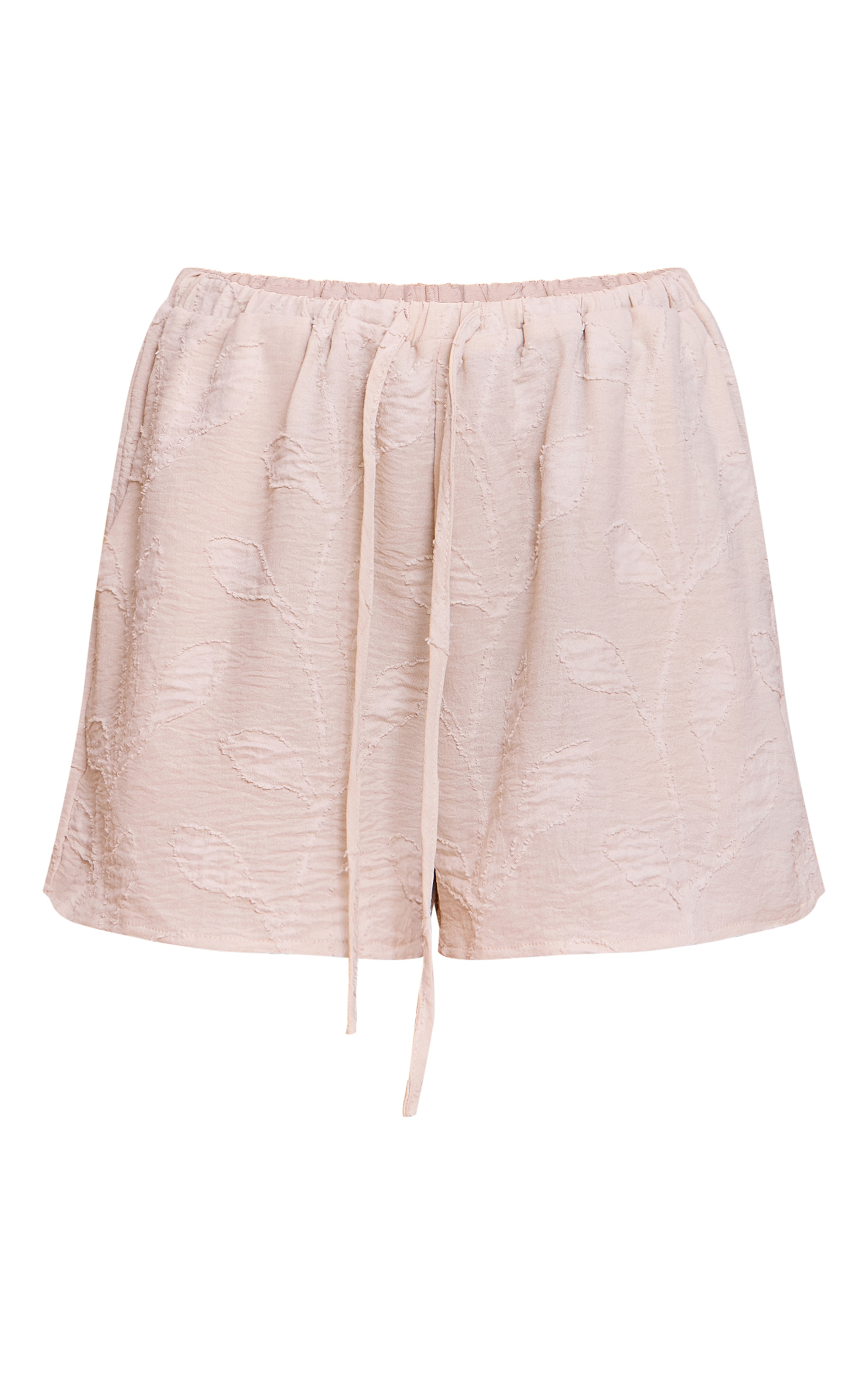 Cream Embroidered Floral Floaty Shorts image 6