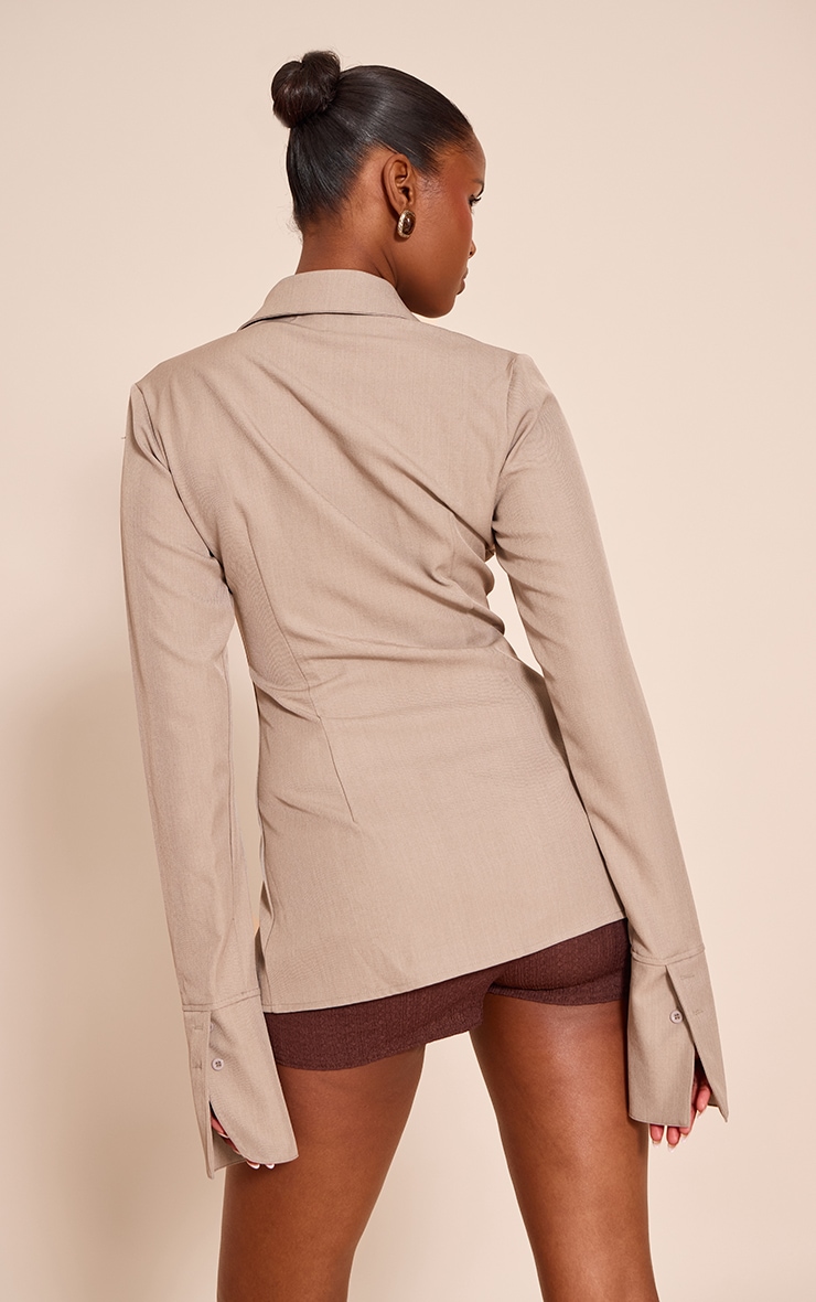 Mushroom Woven Fitted Shirt image 2