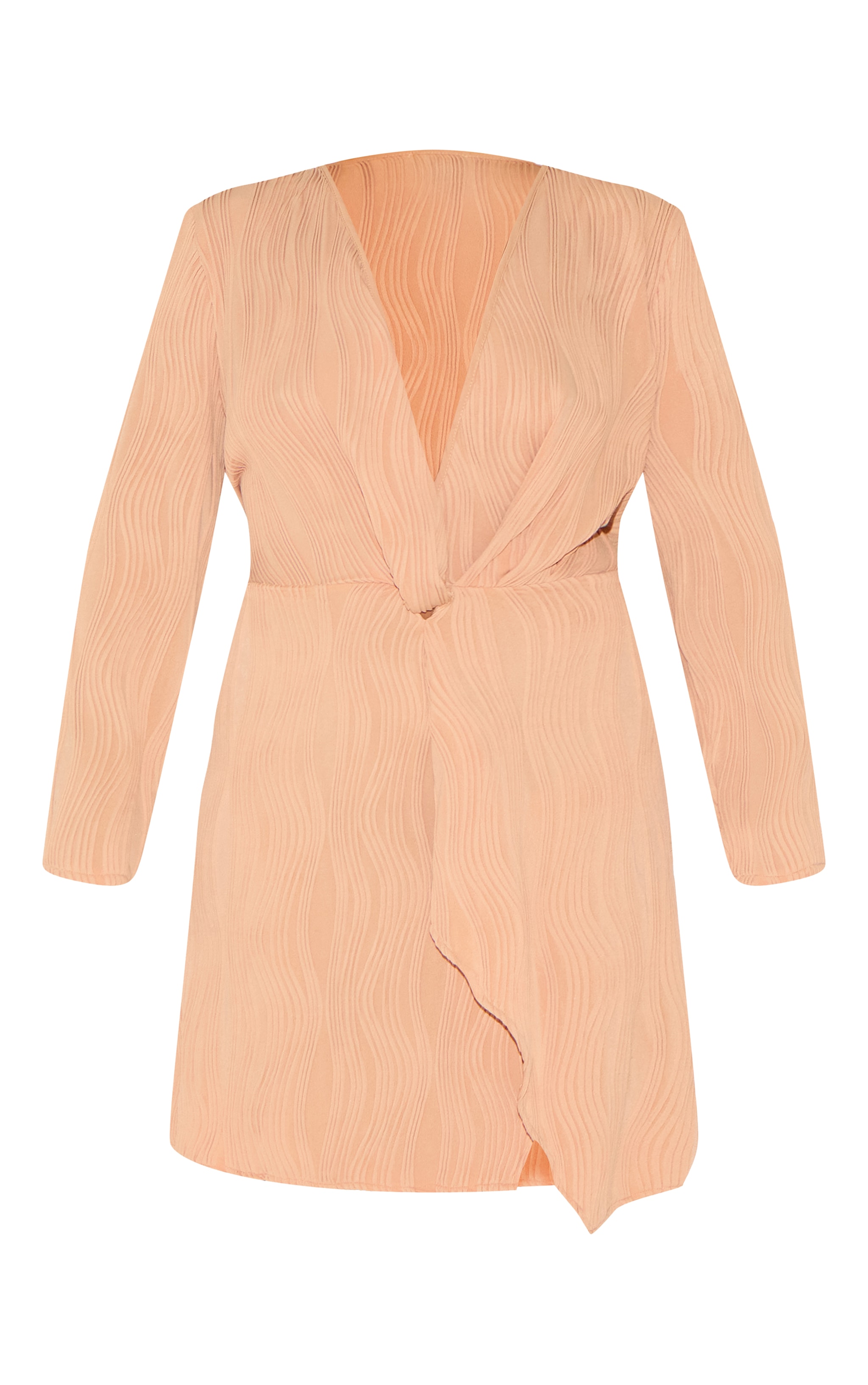 Plus Stone Plisse Wrap Front Dress image 5