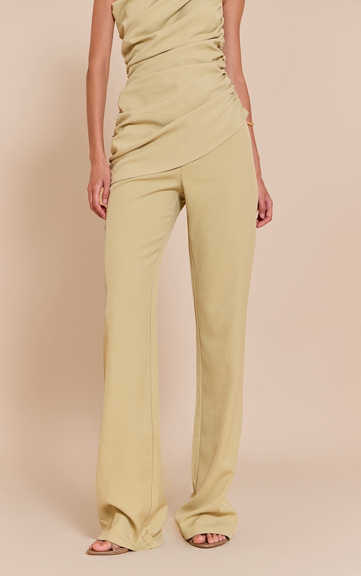 PLT Label Green Tailored Straight Leg Pant image 2