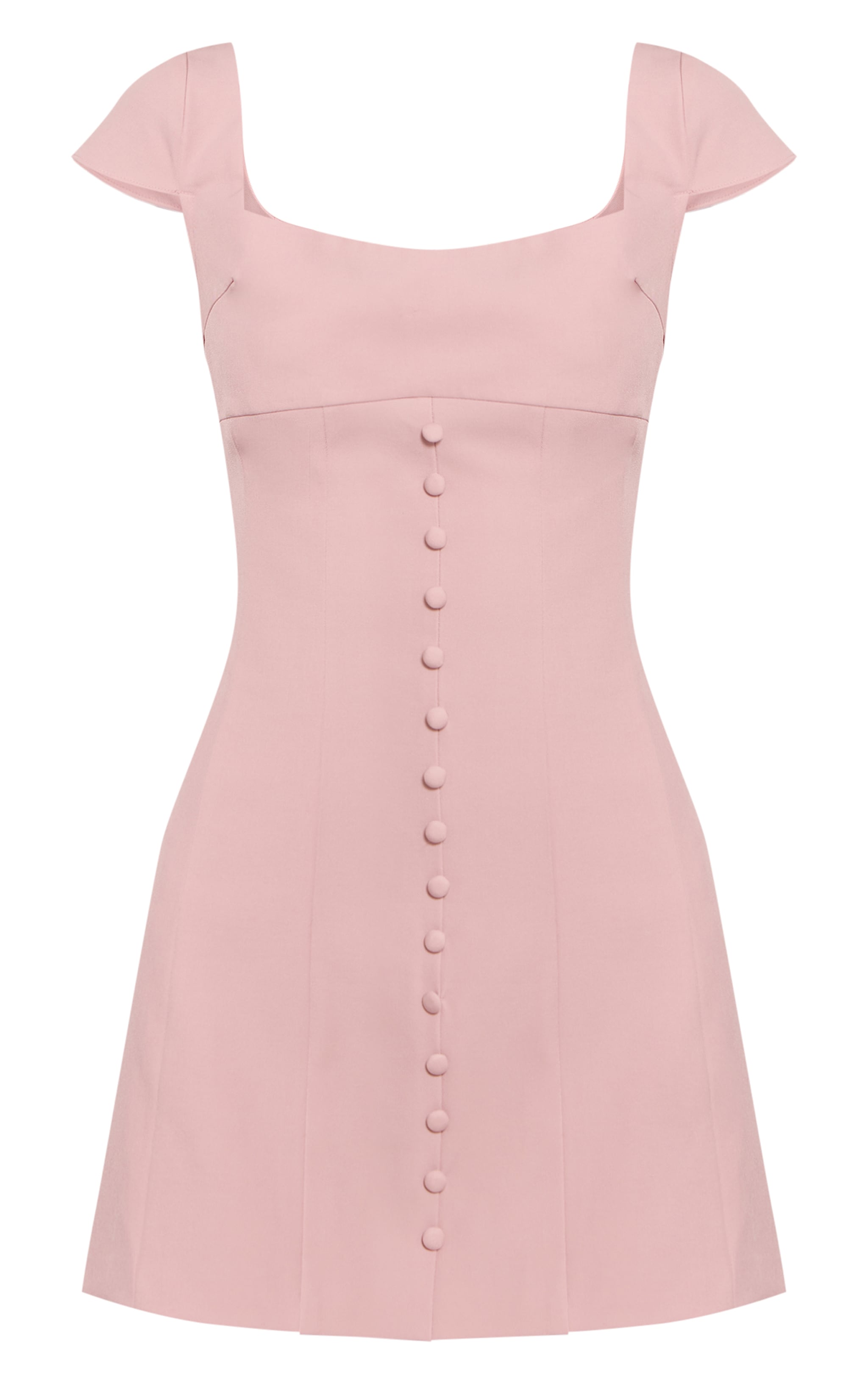 Blush Tailored Woven Button Detail Shift Dress image 5