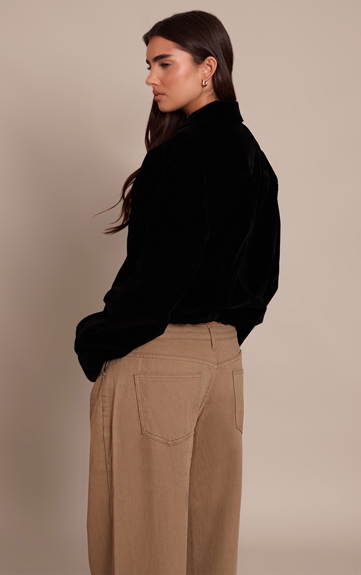 Black Velvet Bomber Jacket  image 2