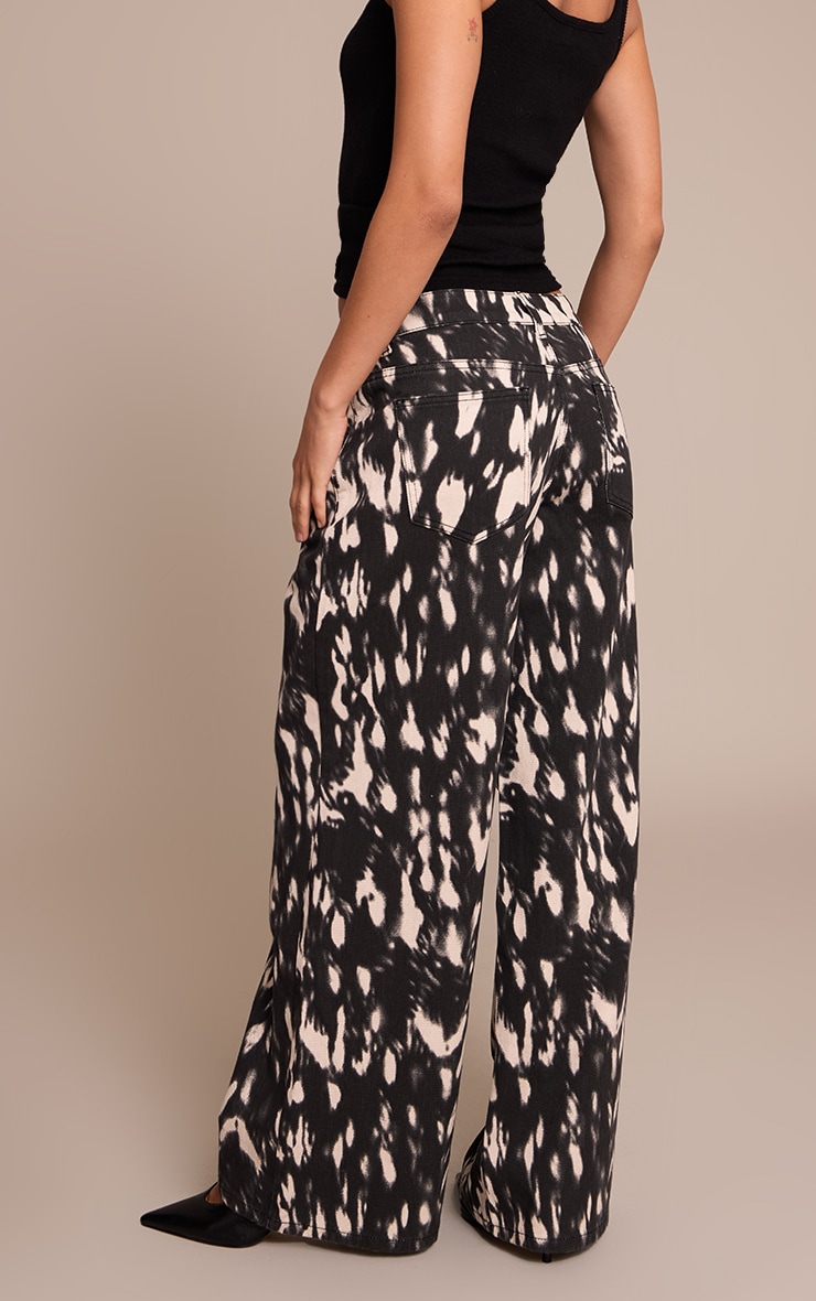 Mono Leopard Slouchy Wide Leg Jeans image 3