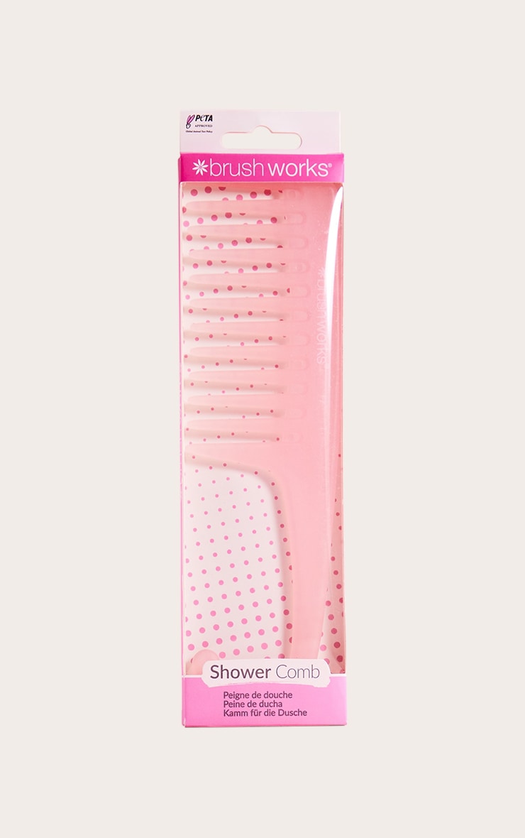 Brushworks Shower Comb Pink image 1