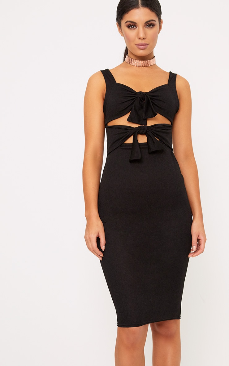 midi dress black tie