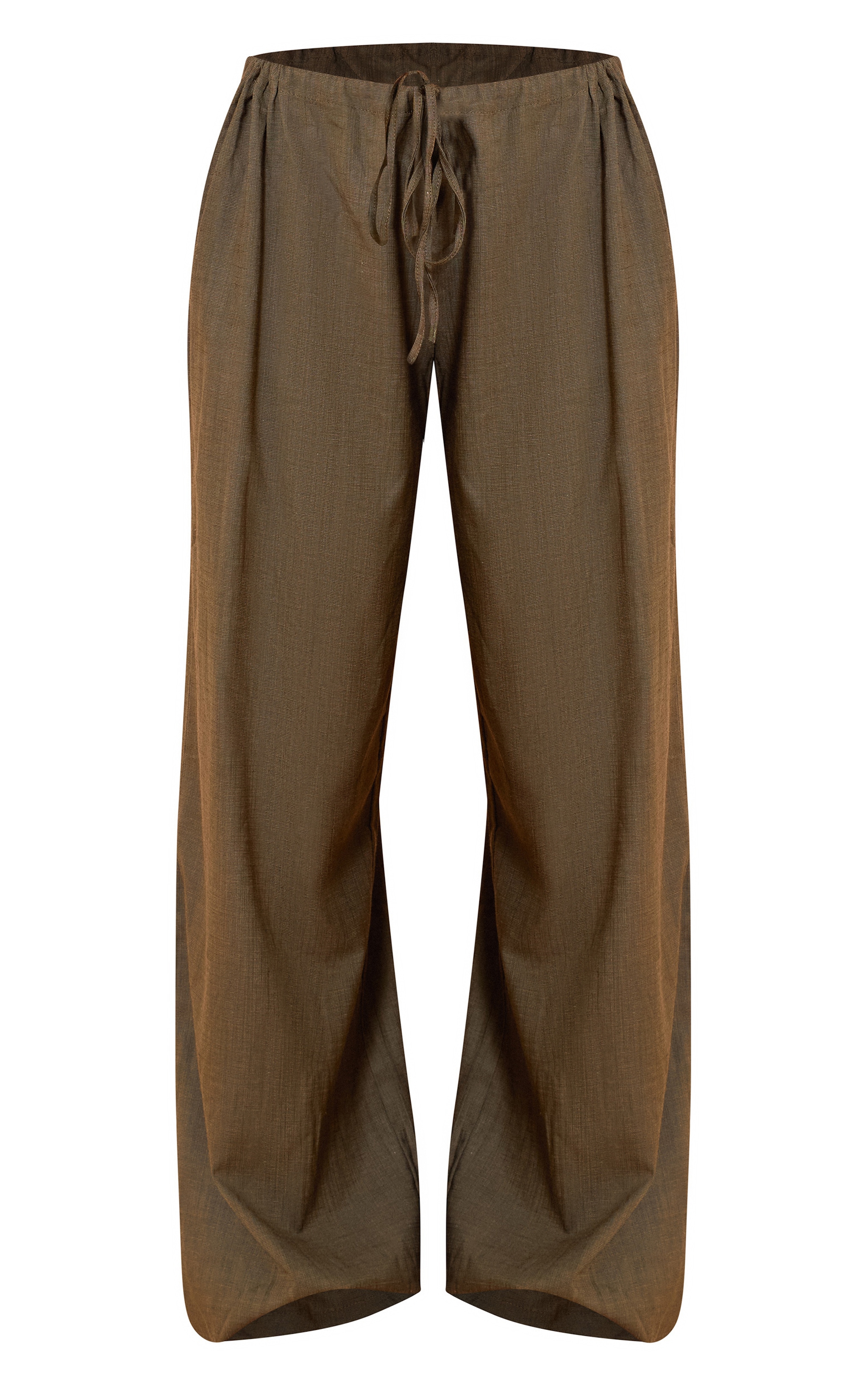 Petite Olive Drawstring Linen Blend Pant image 5