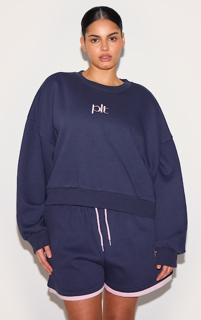 Plus Navy Plt Sweatshirt