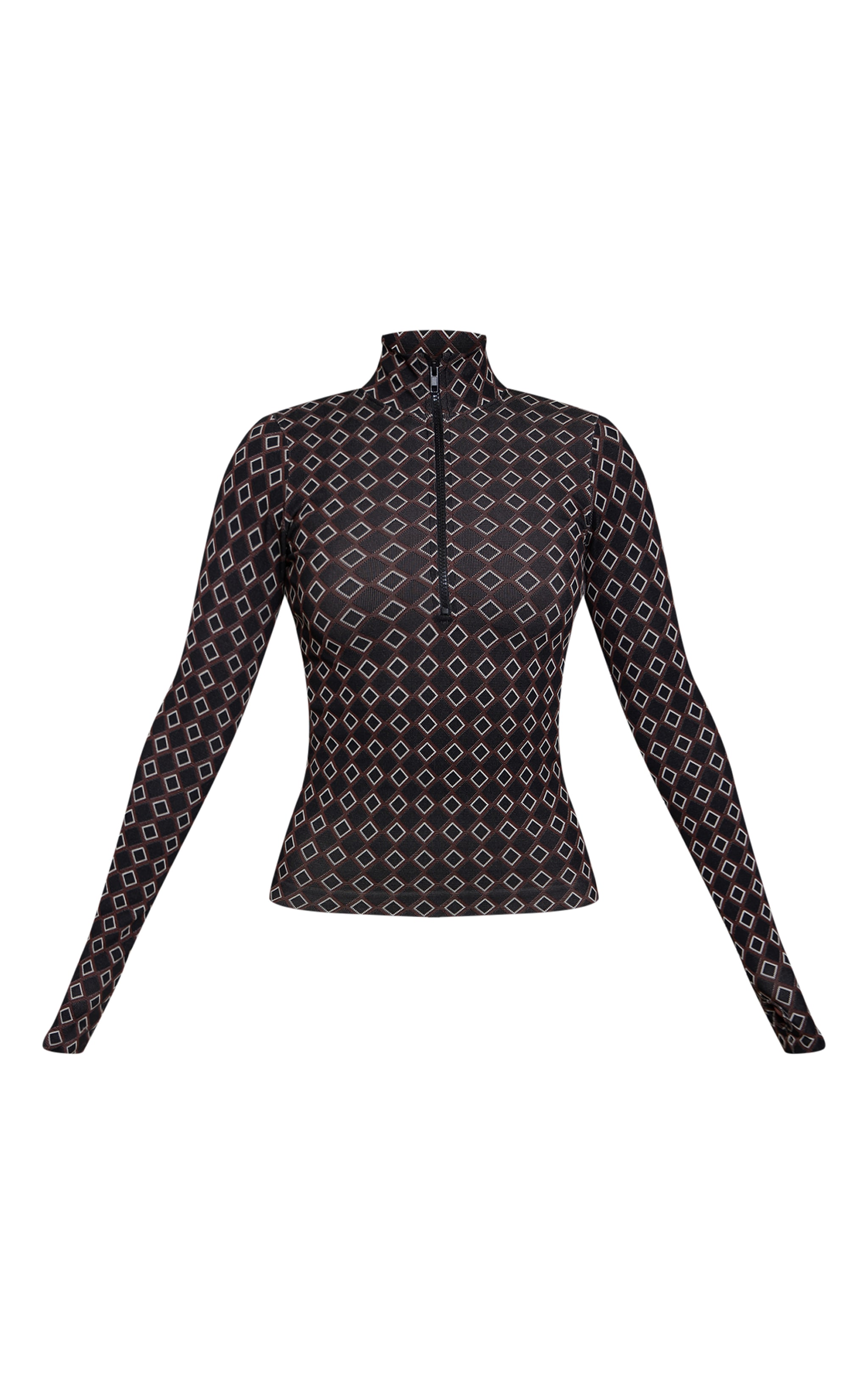 PLT SKI Chocolate Jacquard Seamless Top image 5