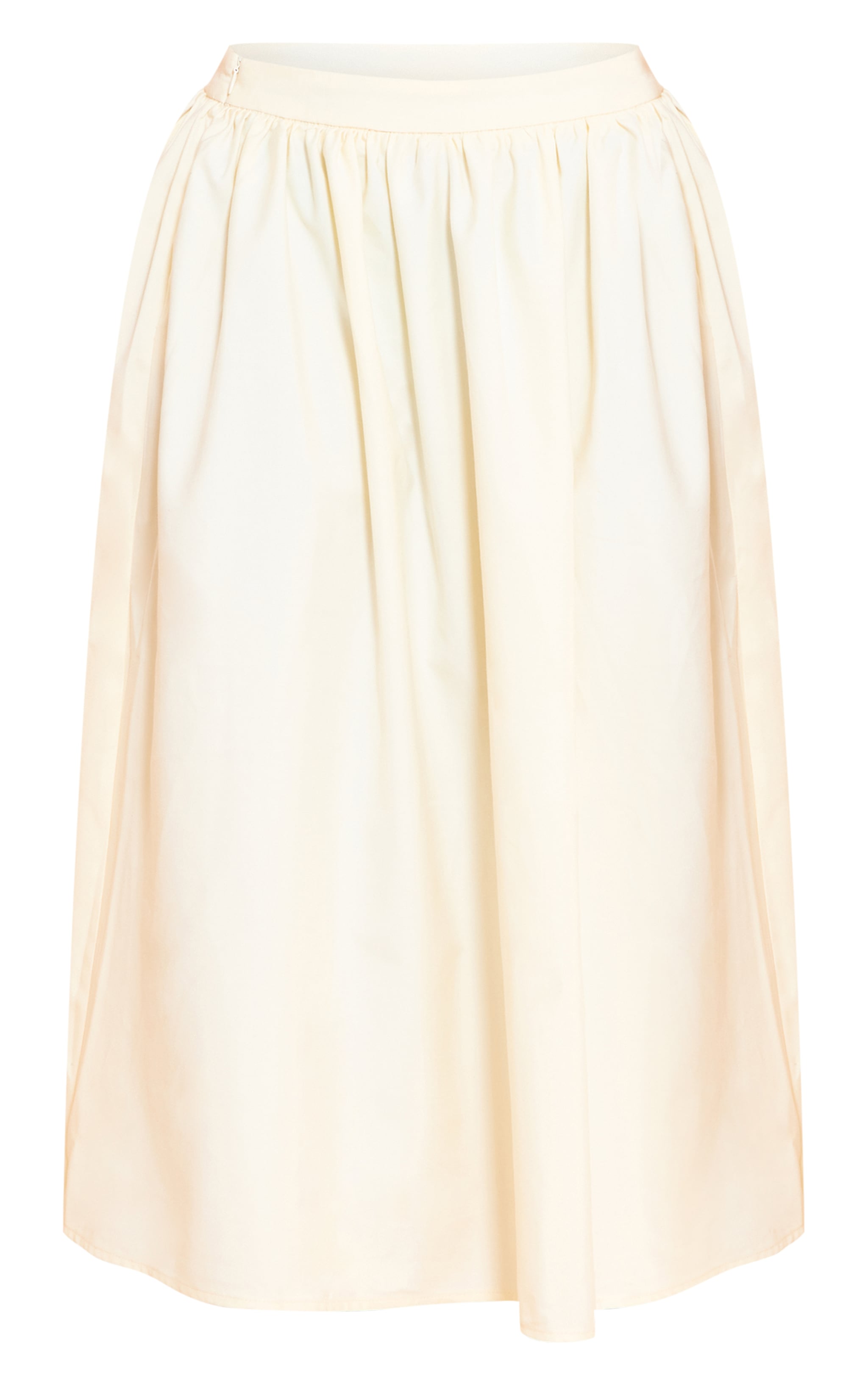 Shape Butter Cream Woven Mid Rise Midi A-line Skirt image 5