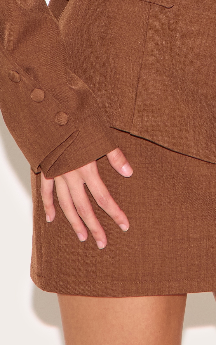 Chesnut Woven Mid Rise Mini Skirt image 5