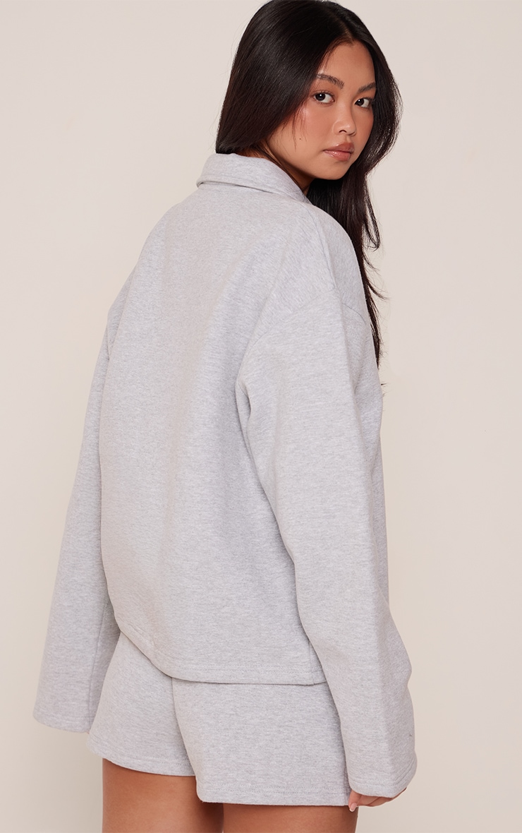 Grey Marl Lightweight Sweat Shorts image 3