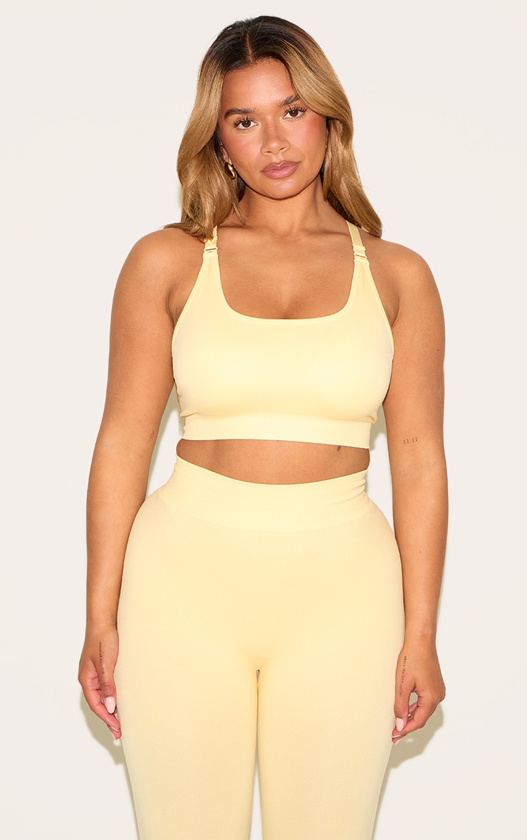 Shape Butter Yellow Seamless Active Cupped Sports Bra image 1