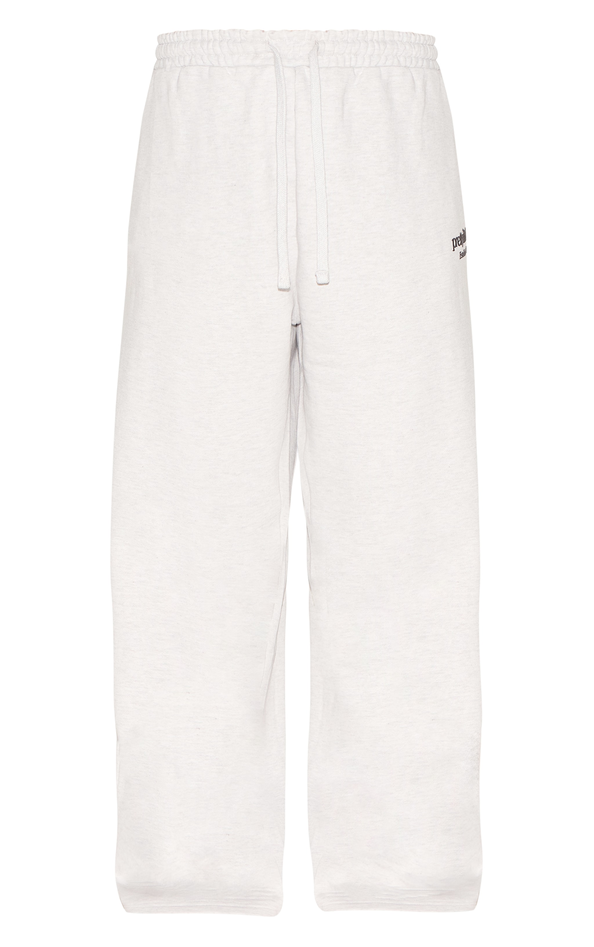 Plus Washed Grey Premium Print Wide Leg Sweatpants image 5