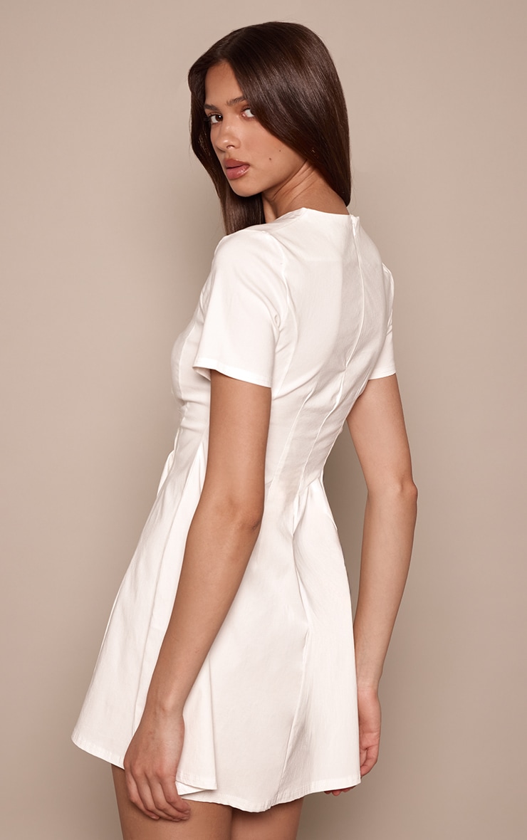 Cream Cap Sleeve Shift Dress image 2