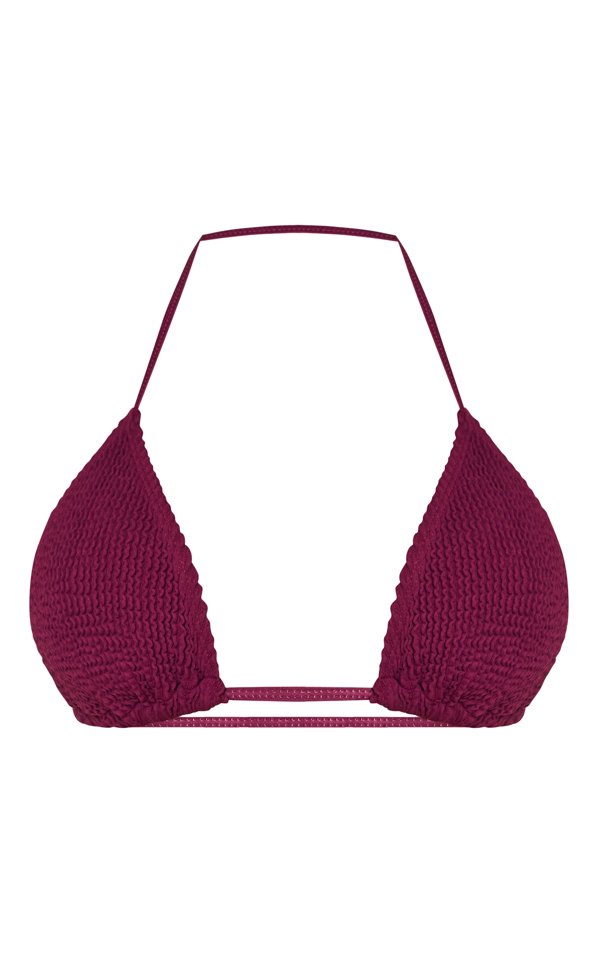 Purple Crinkle Triangle Bikini Top image 5