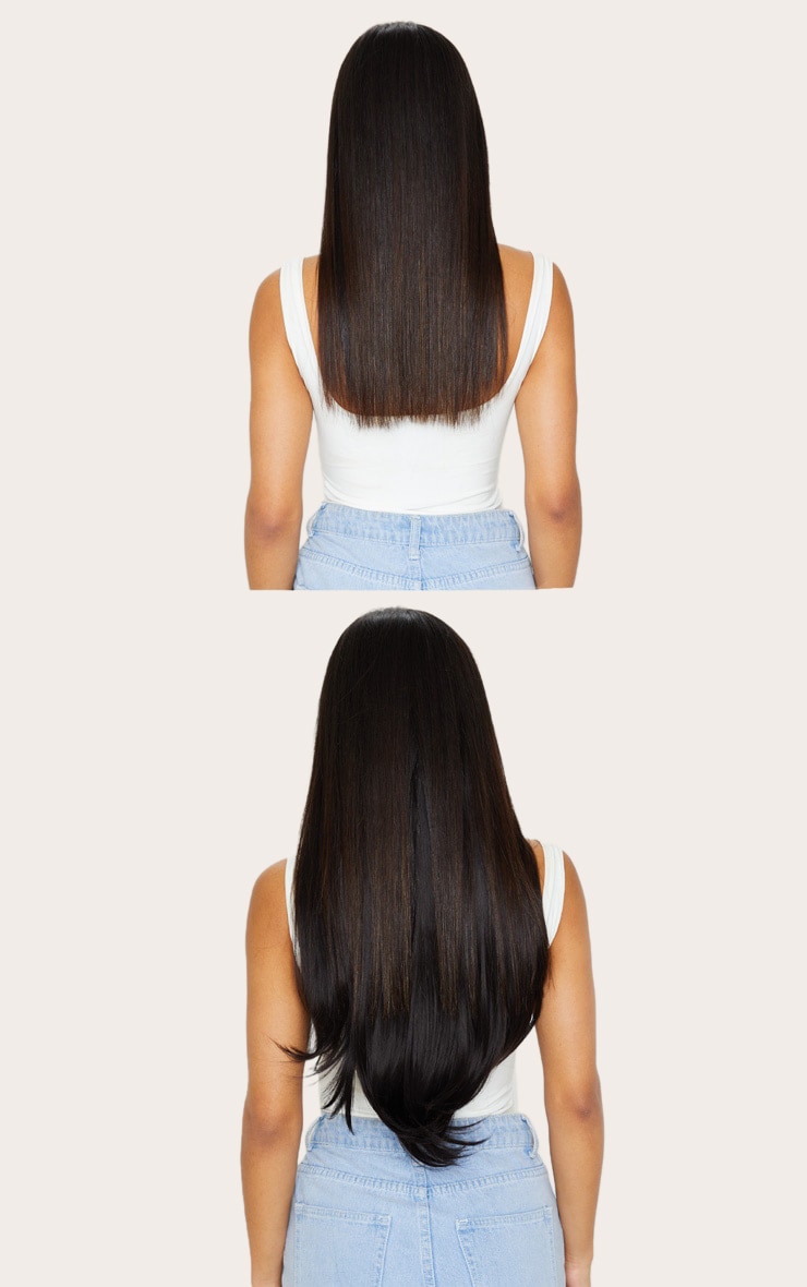 LullaBellz Extensions lisses à clipser 57 cm Dark Brown image 5