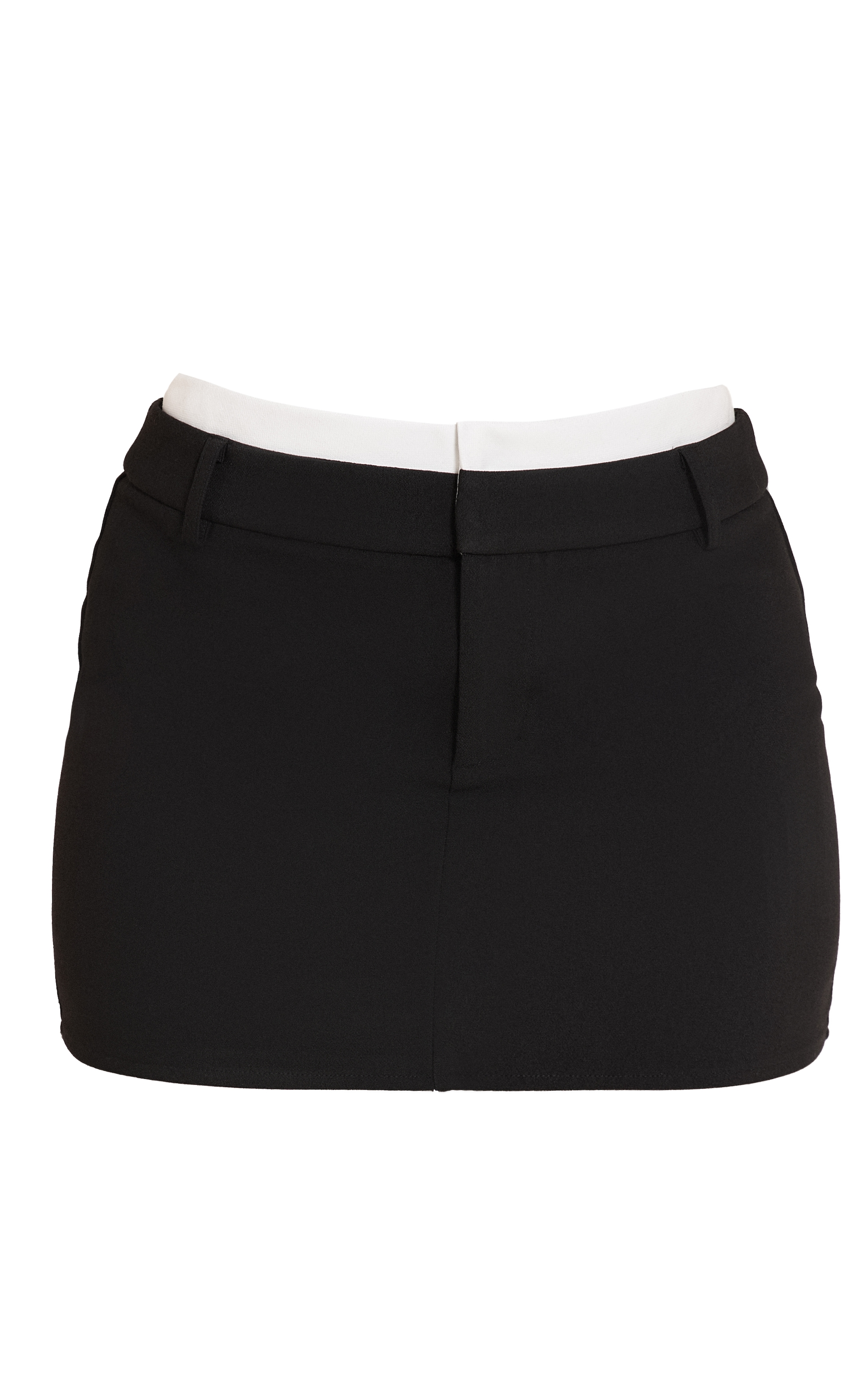 Shape Black Tailored Double Waistband Mini Skirt image 6
