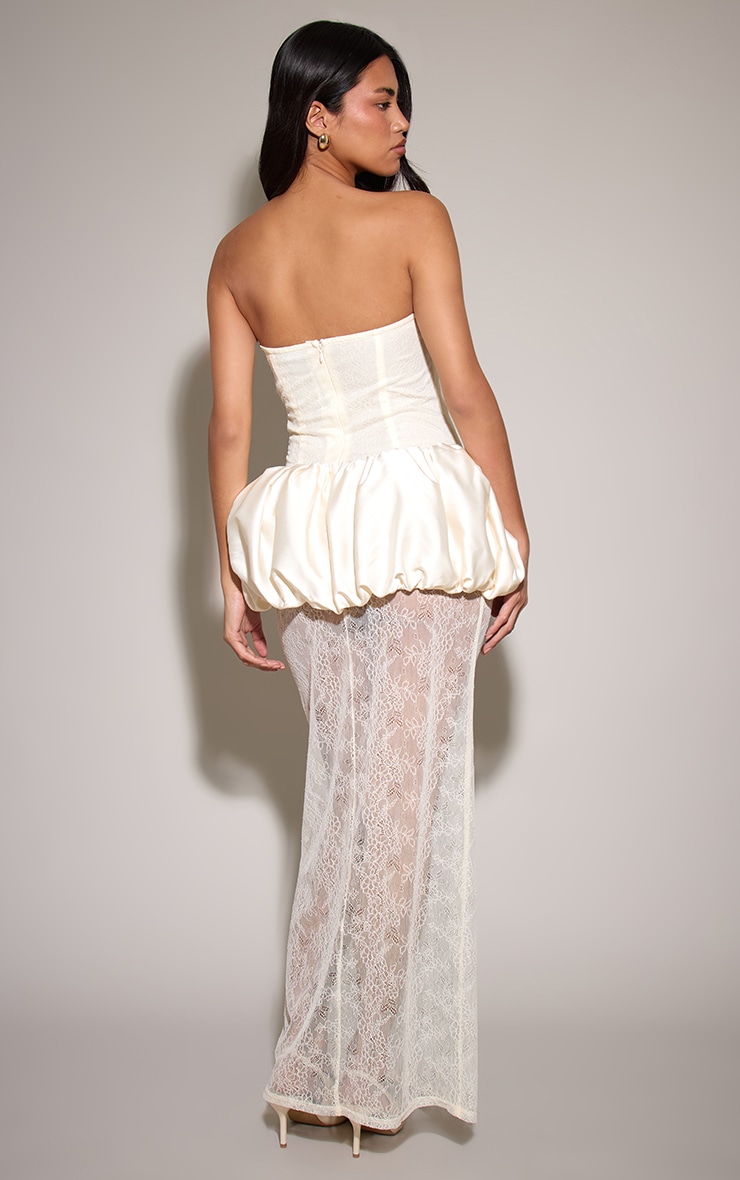 Cream Puff Ball Lace Detail Maxi Dress image 2