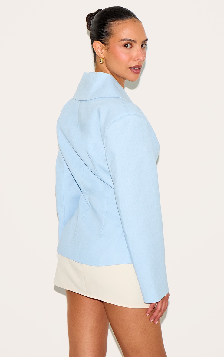 Petite Blazer ajusté bleu ciel image 2