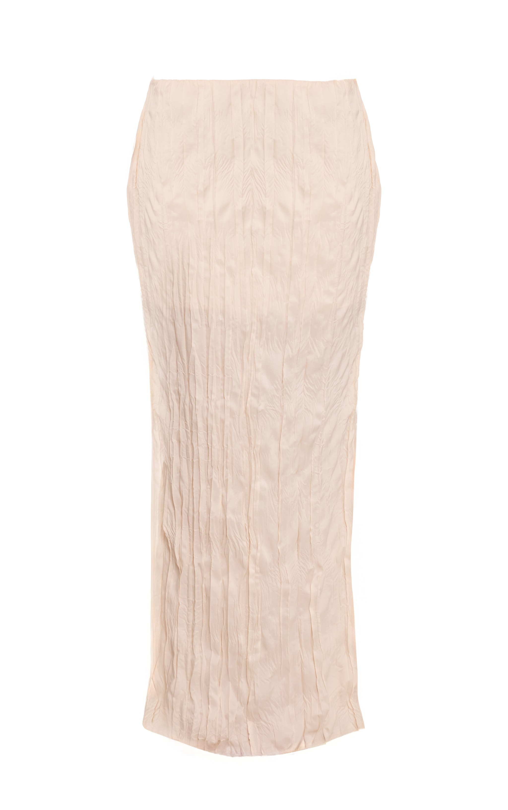 Cream Crinkled Woven Maxi Skirt image 5
