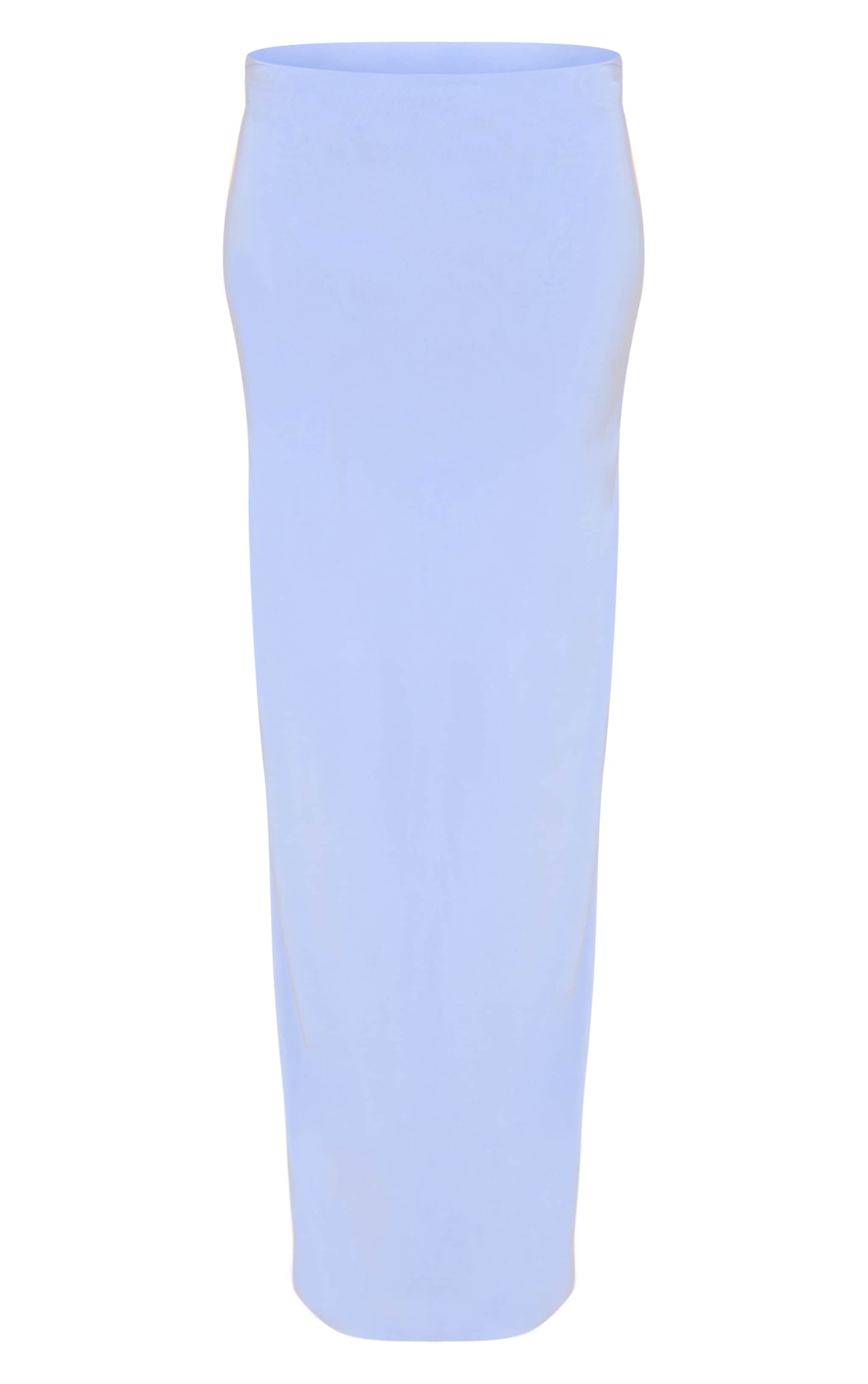 Bright Blue Double Layer Slinky Mid Rise Maxi Skirt image 5