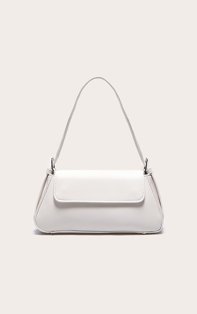 White Trapeze Simple Shoulder Bag