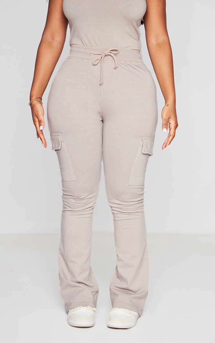  Shape Stone Acid Wash Pocket Detail Straight Leg Joggers image 2