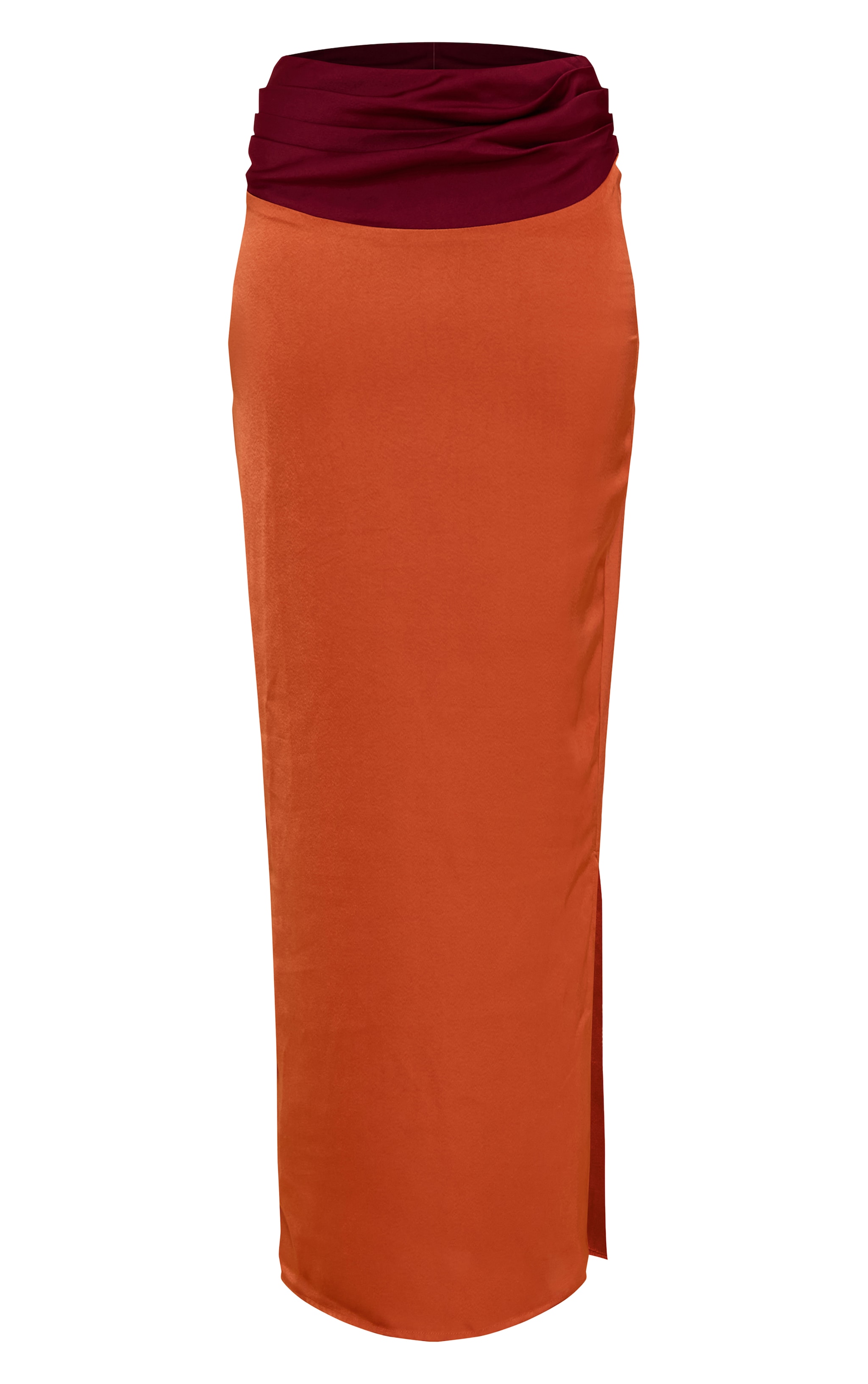  Multi Satin Pleated Contrast Maxi Skirt image 5