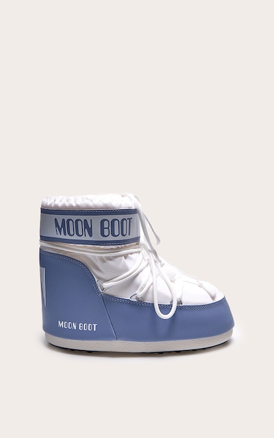 MOON BOOT Grey and White Icon Low