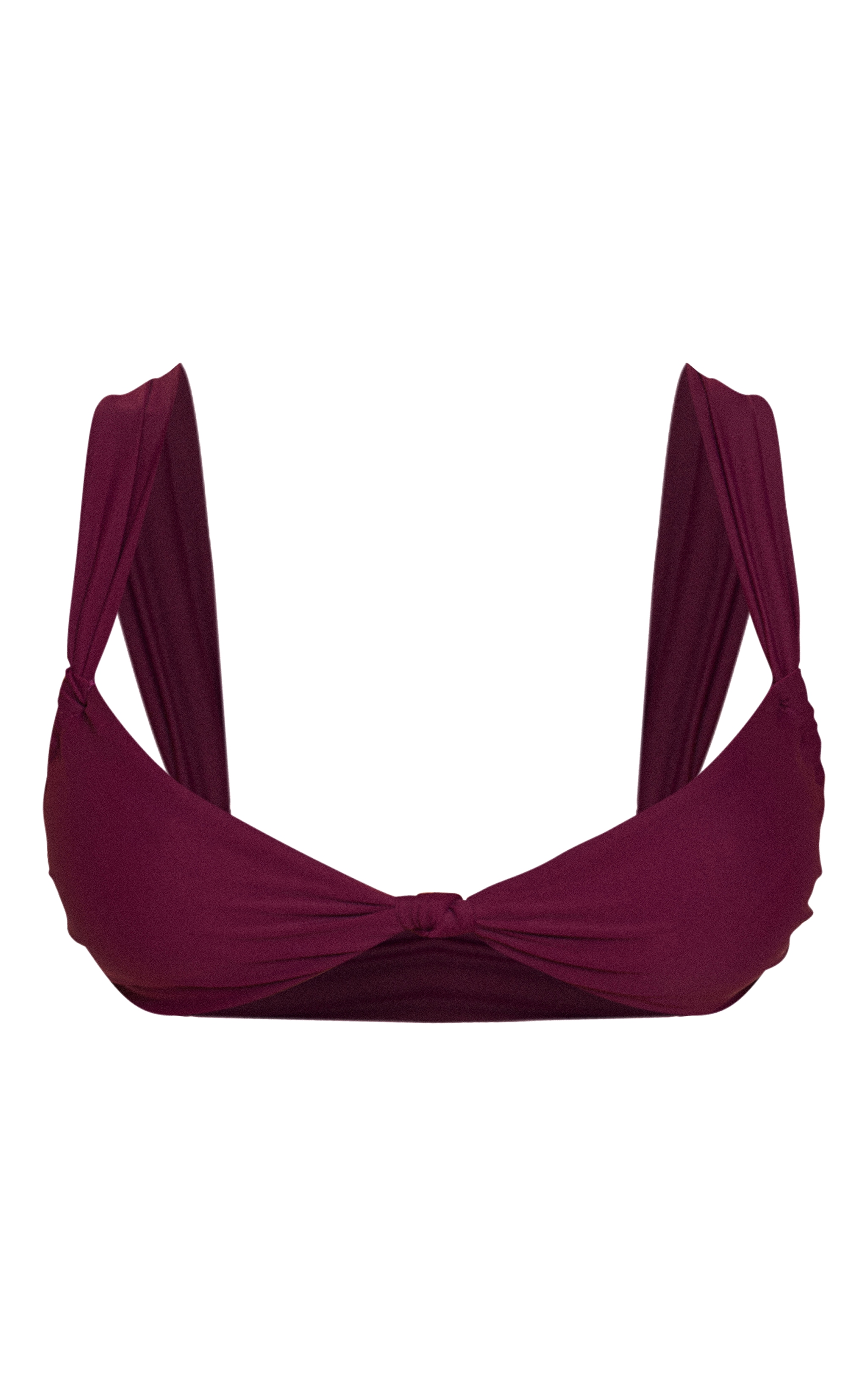  Purple Knot Front Ruched Cup Bikini Top image 5