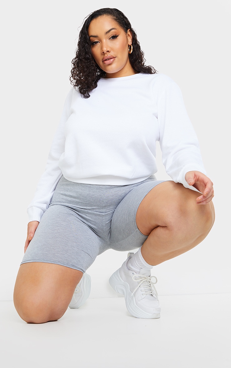 plus size white sweatshirt