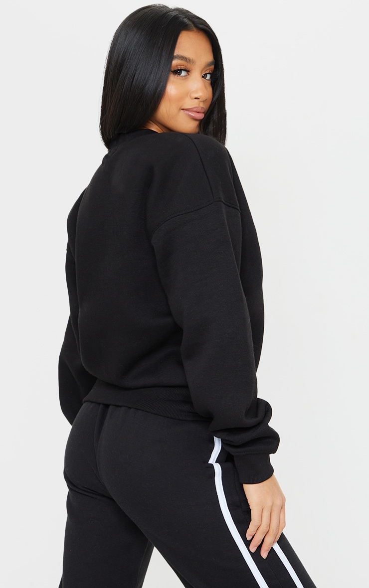 Petite Black Ultimate Oversized Crewneck Sweatshirt image 2