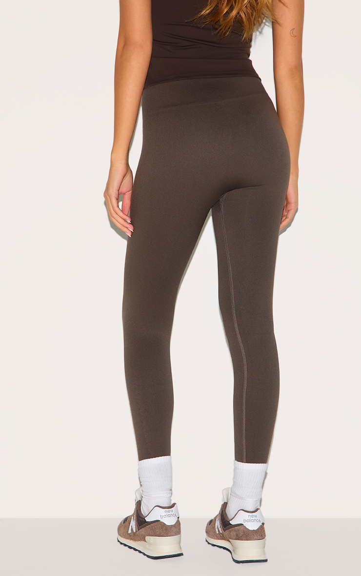 Espresso Seamless High Waist Gym Leggings image 3