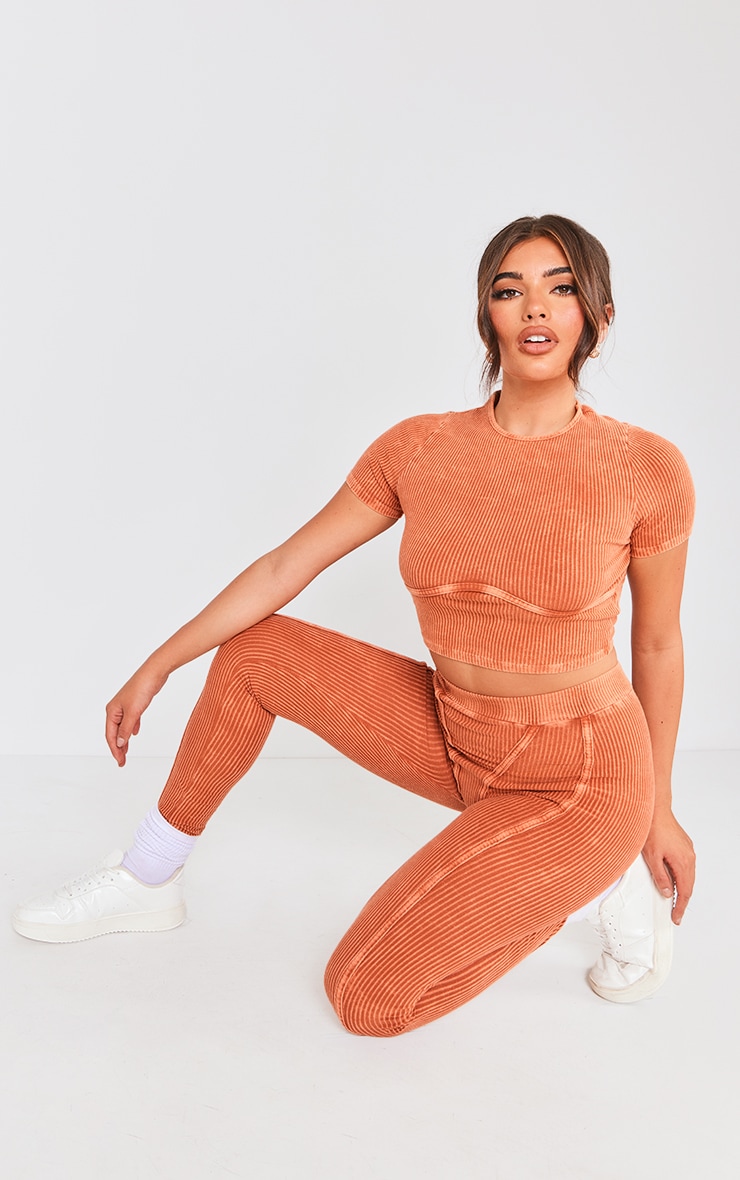 Rust Mineral Wash Top & Legging Set image 3