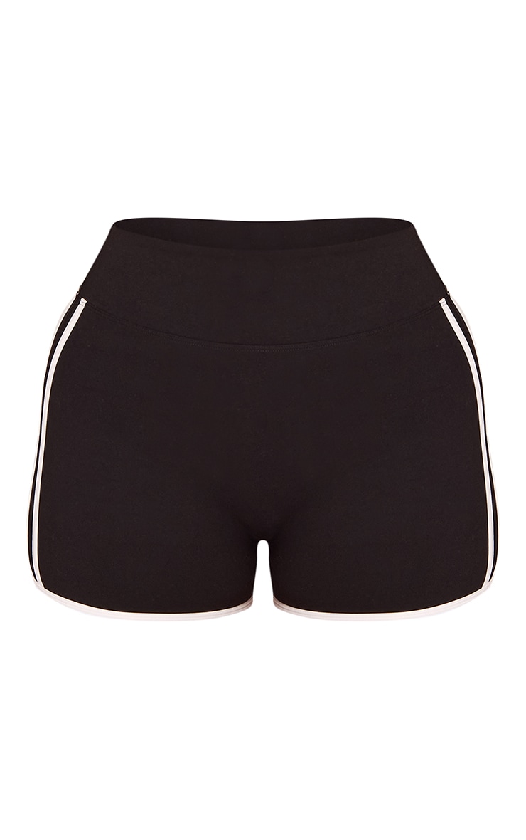 Shape Black Built In Bra Sculpt Contrast V-Neck Sports Bra image 5