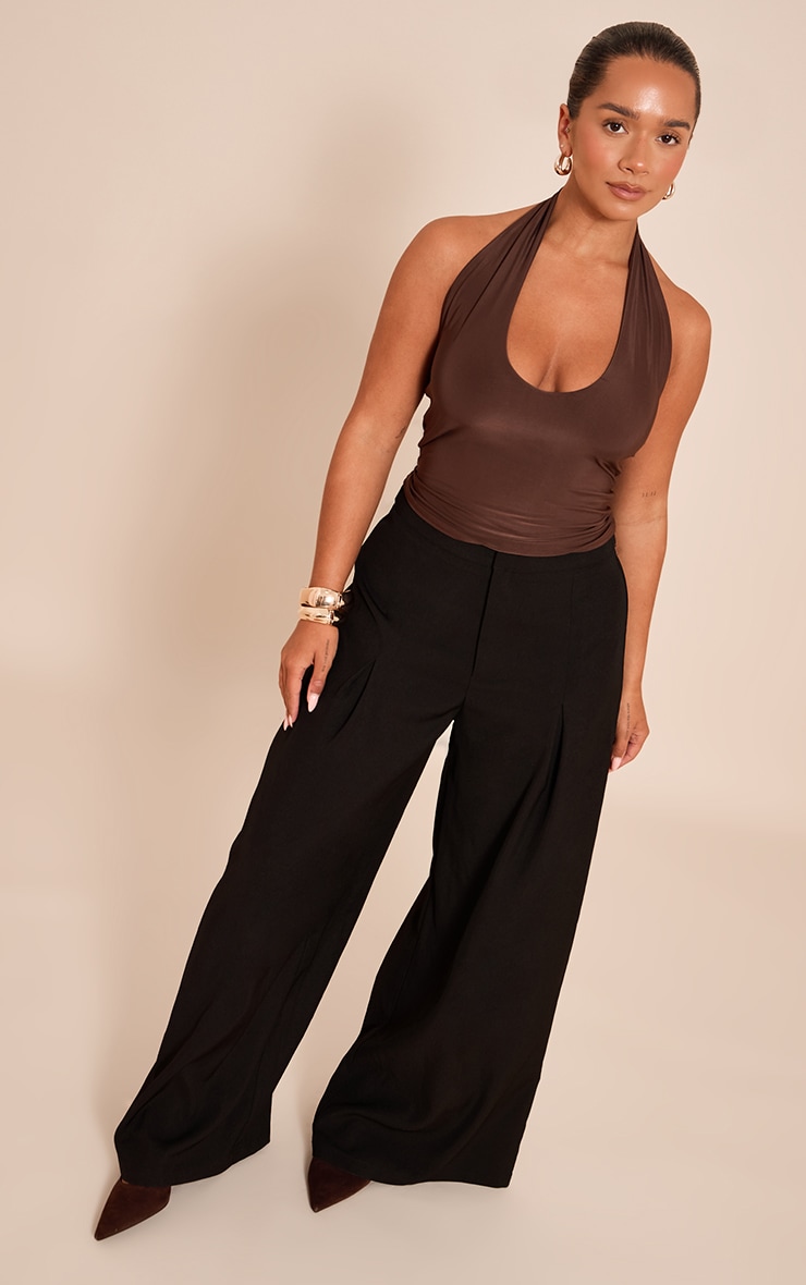 Shape Chocolate Slinky Halterneck Top image 3