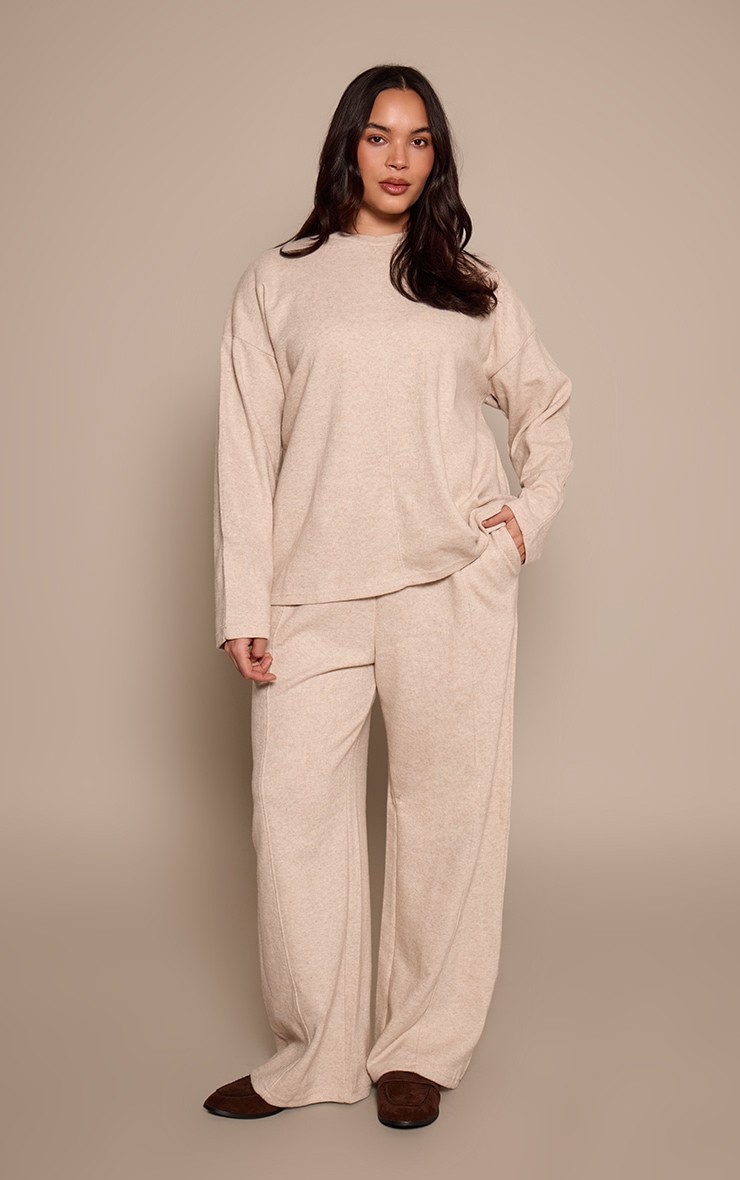 Plus Mocha Soft Rib Sweatshirt image 3