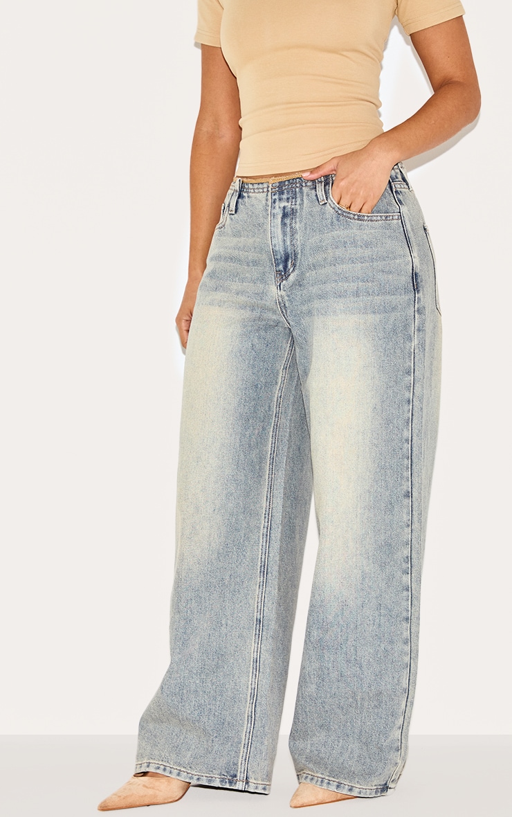 ●PALE JADE● 25SS Vintage Midrise Wide Denim White Wide-Leg Jeans - MISS SIXTY