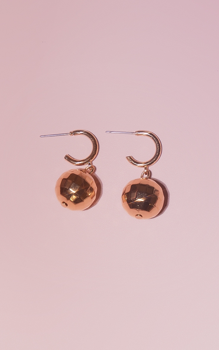 Gold Mini Disco Ball Novelty Earrings image 3