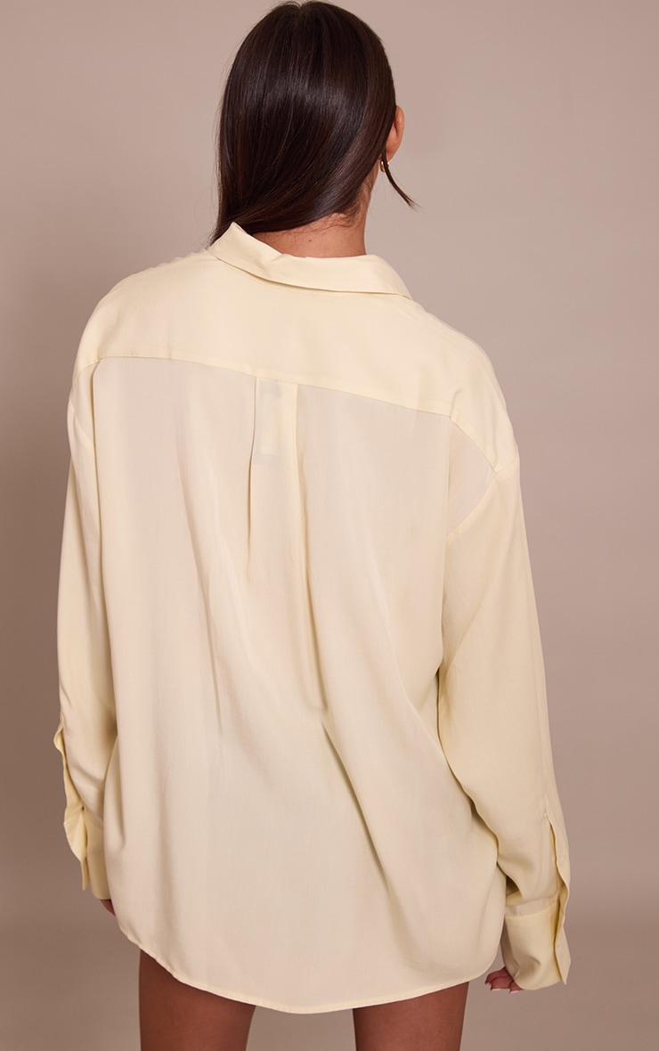 Chemise oversize en Tencel crème image 2