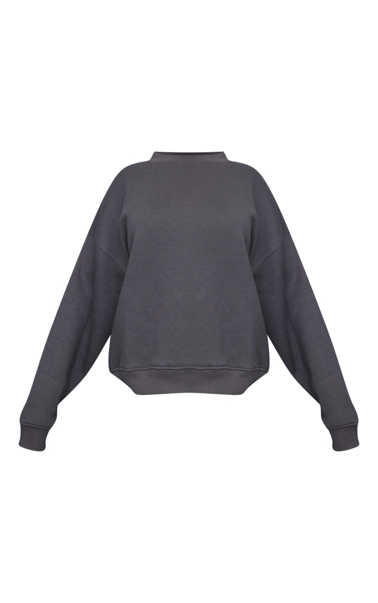 Petite Steel Blue Oversized Basic Sweatshirt image 5