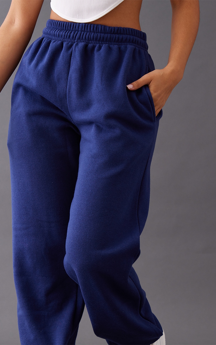 Petite Navy Basic Cuffed Sweatpants image 4