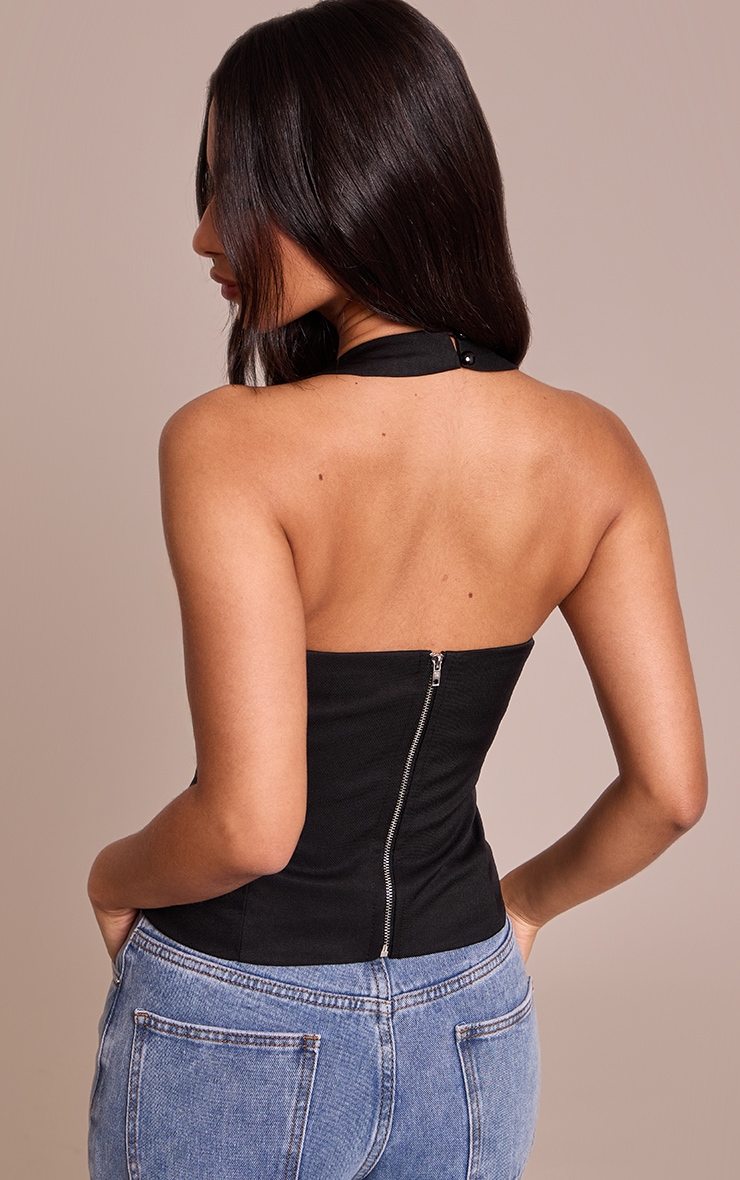 Petite Top de tailleur noir à dos nu image 2