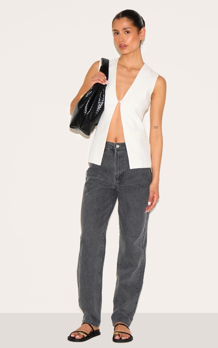 Tall Gilet long blanc sans manches image 3