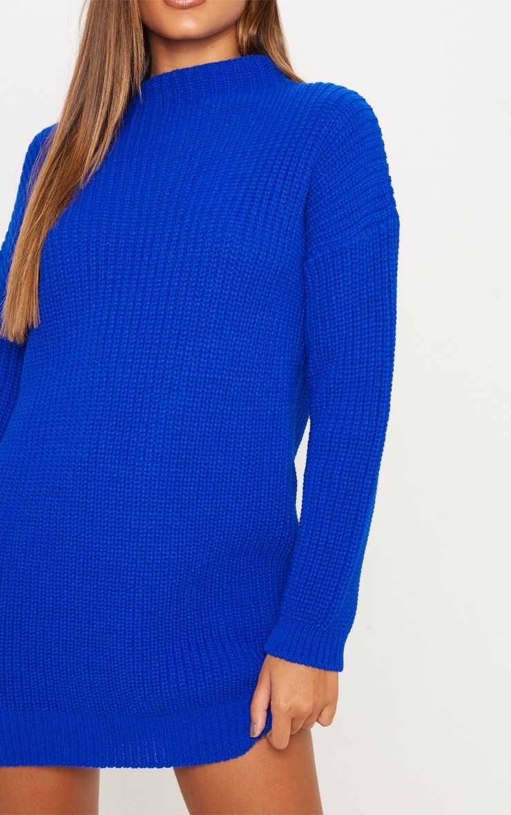 Cobalt Oversized Knit Dress image 5