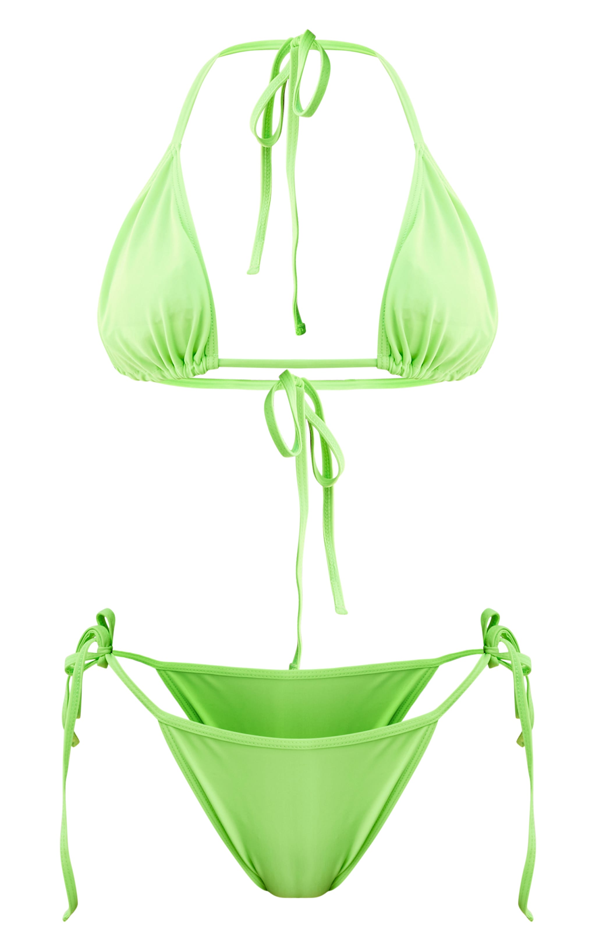 Apple Green Triangle Bikini Set image 5