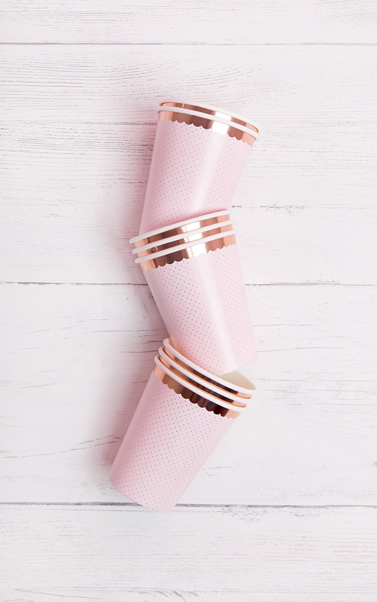 Ginger Ray Cup Polka Dot Rose Gold