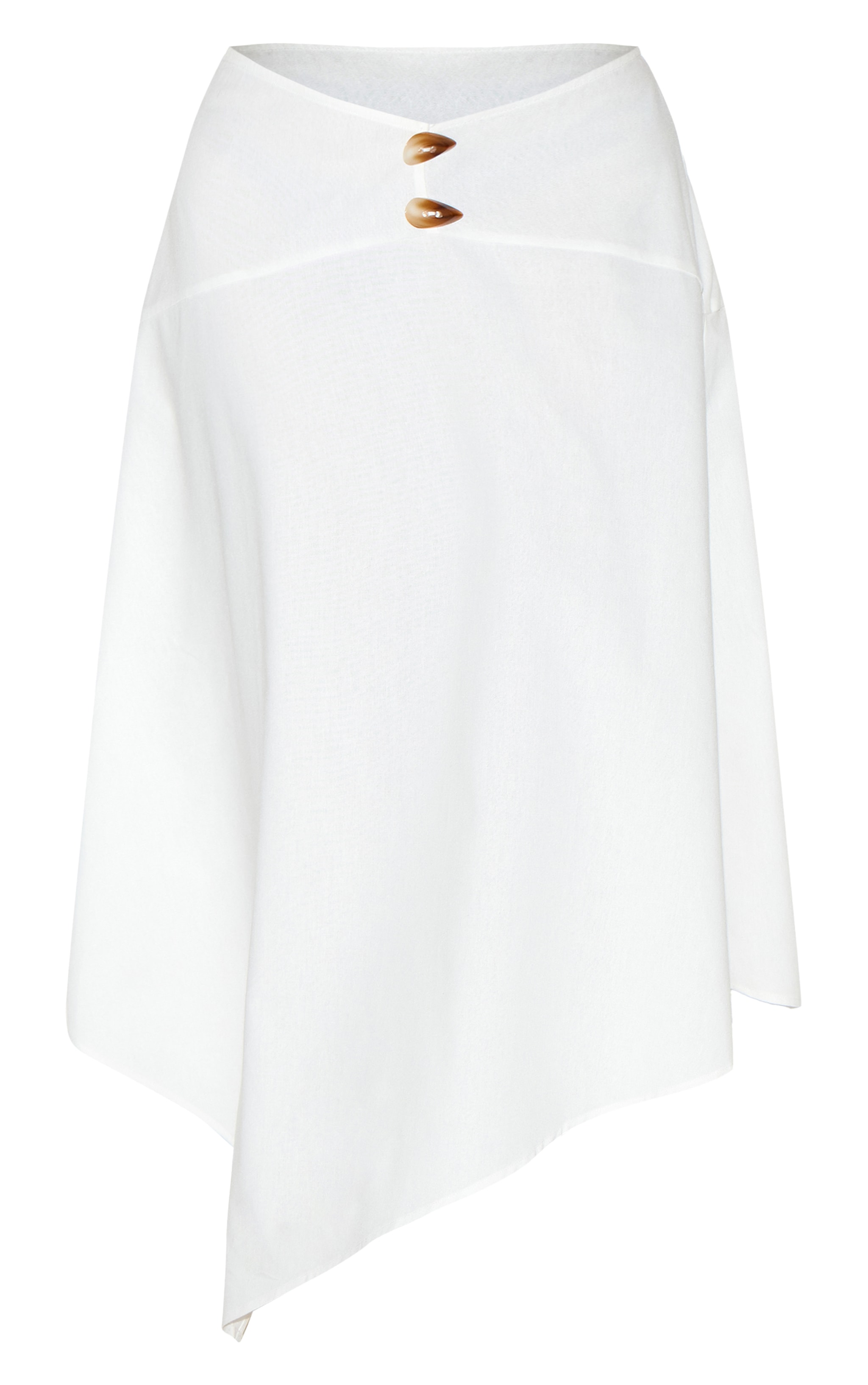 Plus White Woven Seam Detail Maxi Skirt image 5